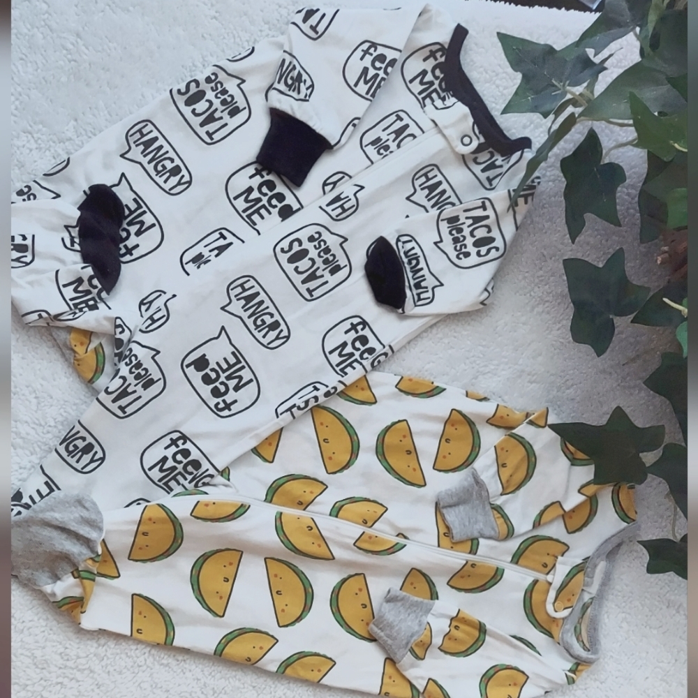 Onesies Brand Taco Sleepers Size Newborn